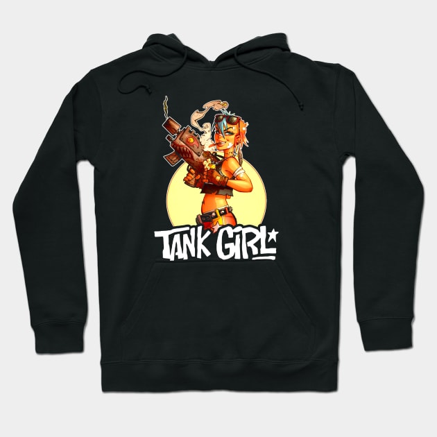 Tank Girl (Black Print) Hoodie by Nerdology